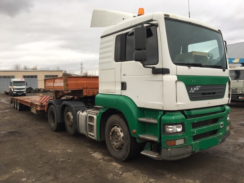 Тягач седельный MAN ERF 26.385 в сцепке с тралом. ПРОДАН.